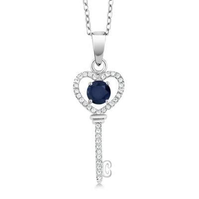 Китай Fashion Women's Romantic 14K Gold Plated Sapphire Link Chain Pendant Necklace продается