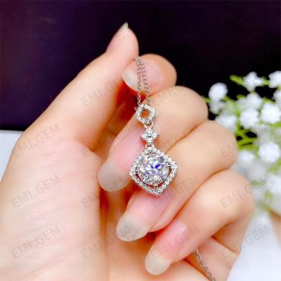 Китай CLASSIC 925 Cut Moissanite Dangle Chain Link Silver Round Brilliant Moissanite Jewelry продается