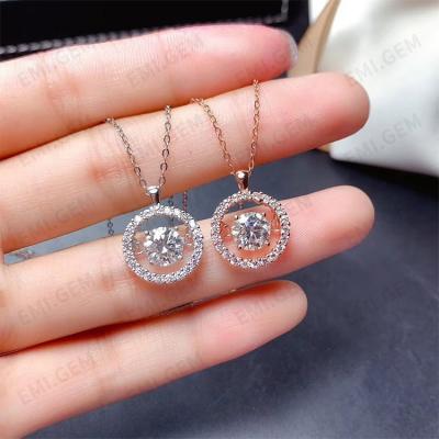 Китай Custom CLASSIC Sterling Silver Women Moissanite Pendant 925 Silver Necklace продается