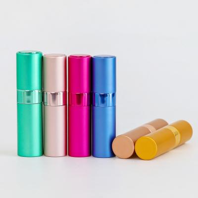 China Refillable In Stock Travel Perfume Patent Refillable Atomizer Refills Spray Perfume Glass Bottle, Aluminum Twist Up Atomizer for sale