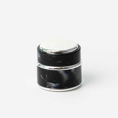 China Luxury Chrome Glass Cosmetic Jar, 5G 7G 15G 20G 30G 50G Empty Cream Cosmetic Glass Jar Cosmetic Glass Marble Material for sale