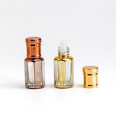 China Factory Direct Customized Glass Essential Oil Roller Bottle Environmental Friendly Roll On Perfume Oil Bottle, Glass Roller Bottle Metal 3Ml Ball for sale