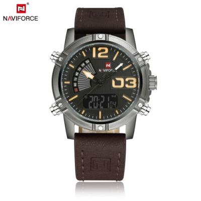 China 3ATM Water Resistant Automatic Luxury Multifunctional Chronograph Naviforce 9095 Date Quartz Man Digital Wristwatches for sale