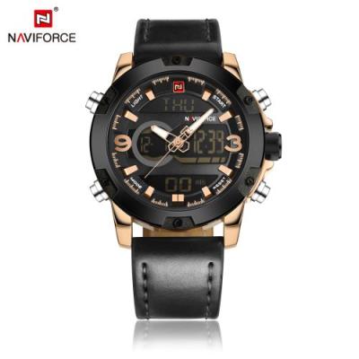 China 3ATM Water Resistant Automatic Casual Multifunctional Chronograph Naviforce 9097 Date Quartz Man Digital Wristwatches for sale