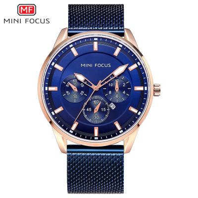 China Mini Focus 0178 Day/Date 2020 Quartz Chronograph Man Ultra Thin Luxury Custom Logo Watch Analog Wristwatches For Men for sale