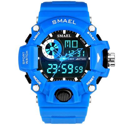 China Smael Alarm 2020 1385 Large Wristwatches 5ATM Military Unisex Digital LED Back Light Sports Watches for sale