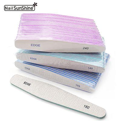 China Factory Direct Eco-friendly Private Washable Professional Custom White & Gray Grinding File Sanding Nail Files for sale