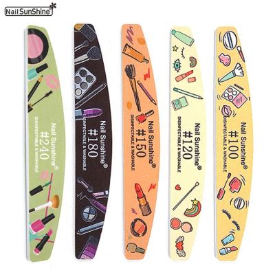 China EMERY Macaroon Series 100/120/150/180/240 Washable Grit Sandpaper Nail Files Imported Professional Factory for sale