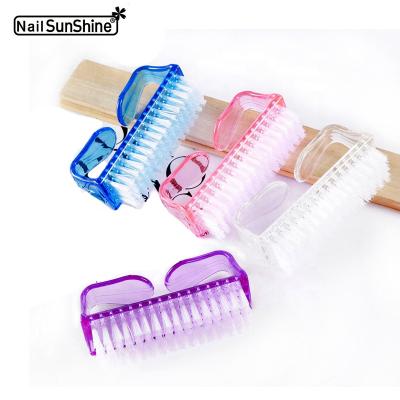 China Wholesale Cheap Eco-friendly Manicure Tools Colorful Durable Nylon Nail Scrub Nail Art Dust Cleaning Brush Remover Brush for sale