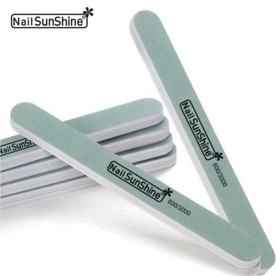 China 2 3000 Sides 600 Nail Factory Nail Factory Sun 18x2cm Professional Eco-Friendly Wholesale Straight Nail Buffer White Green Grit 2 Polishing for sale