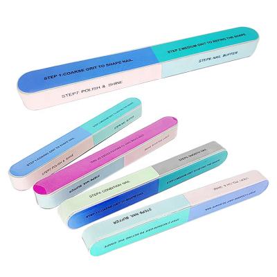 China Eco-friendly factory directly supply hot sale 7 ways nail file buffer high quality menhaden 7 side step nail file buffer block and menhaden for sale