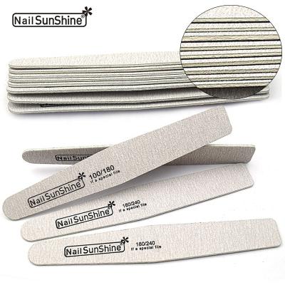 China Eco-Friendly Disposable Washable Double Board Gray Side Emery Diamond Zebra Nail Files Wood Emery Board Abrasive Sanding Nail File for sale