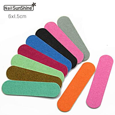 China 6x1.5cm Small Eco-friendly Straight Disposable Abrasive Colored Short Wooden Material Nail Files Emery Board Nail Files Nail Files for sale