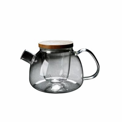 China Viable Cheap Price High Quality Borosilicate Glass Teapot With Steel Infuser for sale