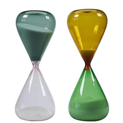 China Creative custom color logo sand hourglass minimalist glass sand clock on sale for sale