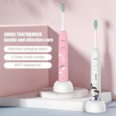 China 2021 Logo 5 Cheap Custom Fashion Battery Operated Sonic Automatic Wireless Electric Toothbrush for sale