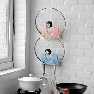 China High Quality Viable Kitchen Accessories Wall Mounted Plastic Pan Lid Holder Kitchen Pot Lid Holder for sale