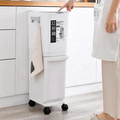 China Sustainable High Quality Household Double Recycle Bin For Kitchen for sale