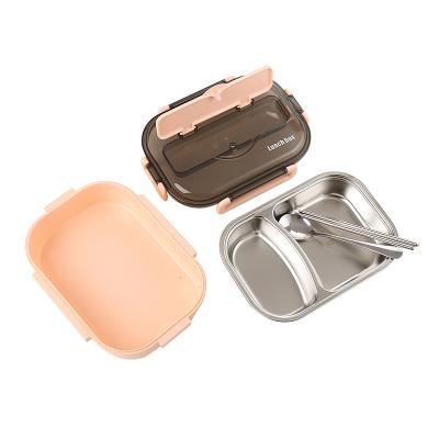 China Stocked 2021 New Portable Student/Worker/Intellectual Lunch Box Food Insulation Leakproof Container for sale