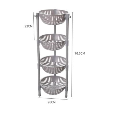 China Sustainable Multifunctional Bathroom Kitchen Storage Rack Multi - Layer Plastic Storage Rack for sale