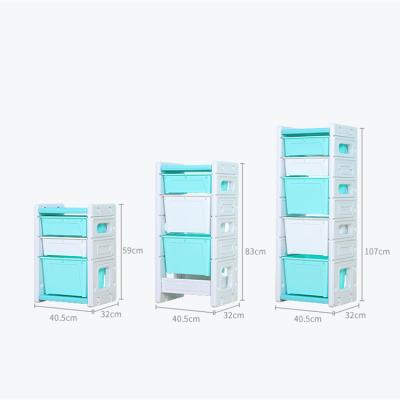 China Modern Indoor Multifunctional Environmental Protection Plastic Storage Children's Toy Cabinet for sale