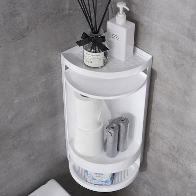 China Hot Selling Rotating Corner Stored Kitchen Toilet Shelves for sale