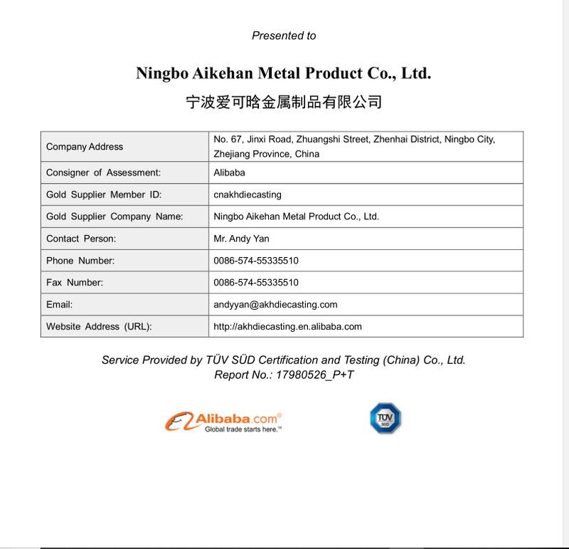 TUV mark - Ningbo Aikehan Metal Product Co., Ltd.