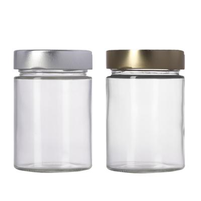 China Food in 106ML 150ML silver black twist mouth jar ergo series metal deep gold glass wide running lid off lid for sale