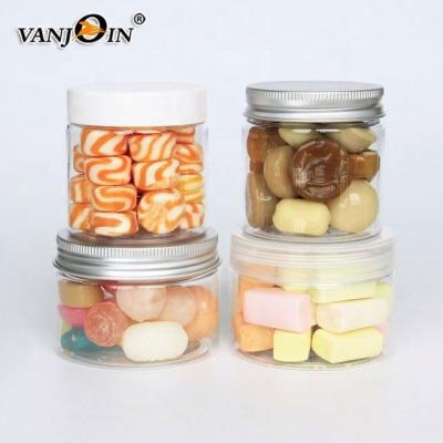 China 300ml 500ml 1000ml Cookies Customized Plastic Jar PET Plastic Food Salad Jars Plastic Cookie Jars for sale