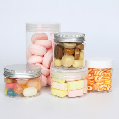 China Food Grade Plastic Food Storage Jars 250ml 300ml 500ml PET Good Price Candy Plastic Jars With Lid for sale