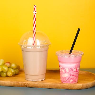 China 8oz/12oz PP Transparent Disposable Drink Cups Milk Bubble Tea Milk Tea Smoothie Plastic Cups Round Shape for sale