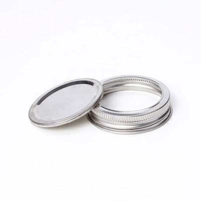 China Two Piece Airtight Canning Lids 70mm 86mm Width Mouth Mason Jar And Lids With Silicone for sale