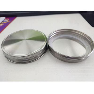 China 70mm 86mm Screw Metal Stainless Steel Child Safe Lid With Silicone Gasket for sale