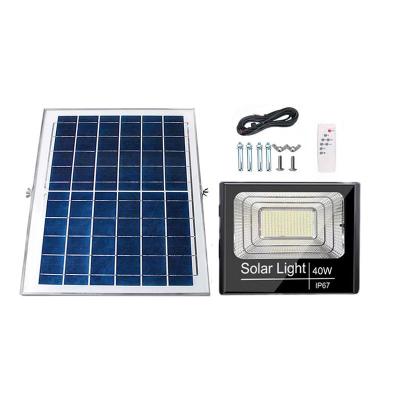 China Warehouse Cheap Price 40W Solar Floodlight Remote Control Outdoor Waterproof IP67 Solar Led Flood Lights for sale