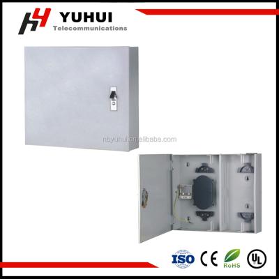 China 12 24 48 Core Cold Rolled Steel Indoor Wall Mount ODF Fiber Optic Cabinet Termination Boxes for sale