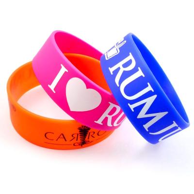 China Custom Customized Waterproof Event Wrist Bands PVC Silicone Wristband Rubber Wristband With Custom Logo for sale