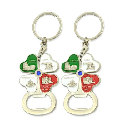 China Each Logo Aluminum Key Ring Beer Wine Bottle Opener Portable Metal Customized Key Chain For Bar Bottle for sale