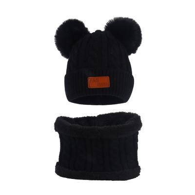 China New Warm/Cosy/Cozy Collection For Boys And Girls Knit Hats And Thick Warm Hat Scarf Coveralls Children Fall/Winter for sale