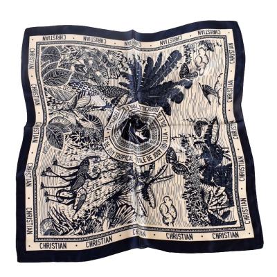 China Best of Comfortable Selling Soft and Comfortable Silk Female Square Scarf Customized Silk Scarf for sale