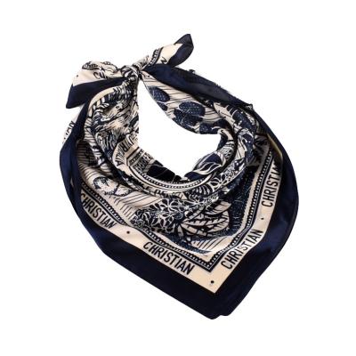 China Cozy Lady Custom In Bulk Printed Hair Wraps 70cm*70cm Solid Colors Satin Colored Shawl Silk Scarf for sale