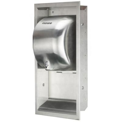 China Commercial Public Places Restroom Washroom 304#stainless Steel High Speed ​​Embedded Hand Dryer For Hotel for sale