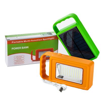 中国 Warehouse All In One Solar Cell Work Lantern Portable Led Solar Power Bank Flood Light 販売のため