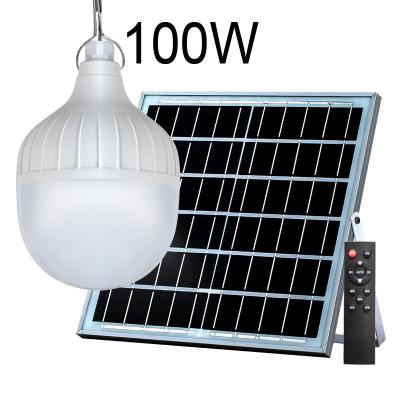 China Portable 100W Garden Led Solar Bulb Outdoor Waterproof Rechargeable Home Indoor Solar Light Home for sale