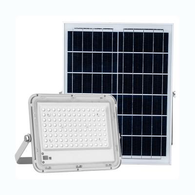 China ROAD solar panel garden outdoor waterproof warm white display solar flood led light 100w Te koop