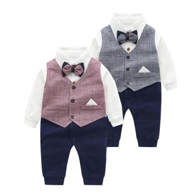 China Spring and Autumn New Baby Dress Handsome Gentleman Cotton Wholesale Newborn Baby Clothes Spring and Autumn Newborn Baby Polyester/Jumper for sale