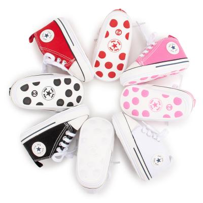 China Best-selling Rubber-Soled Anti-Slippery Comfortable Non-Slip Toddler Shoes Toddler Baby Shoes Soft Bottom Classic Canvas Baby Shoes for sale