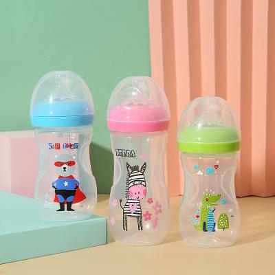 China Factory direct sales BPA free baby bottle pp food grade silicone baby milk bottle for sale