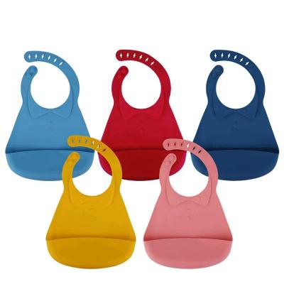 China Silicone Washable BPA Free Waterproof Baby Bibs Wholesale Supply Supplies for sale