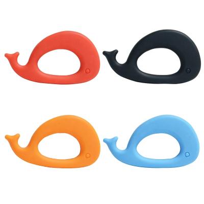 China Wholesale BPA Free Silicone Food Grade Soft Silicone Whale Shaped Sensory Toys New Silicone Baby Teether Toys for sale