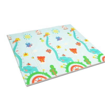 China Wholesale Storage Folding XPE Foam Thickened Large Cartoon Double-Sided Puzzle Folded Baby Play Mat for sale